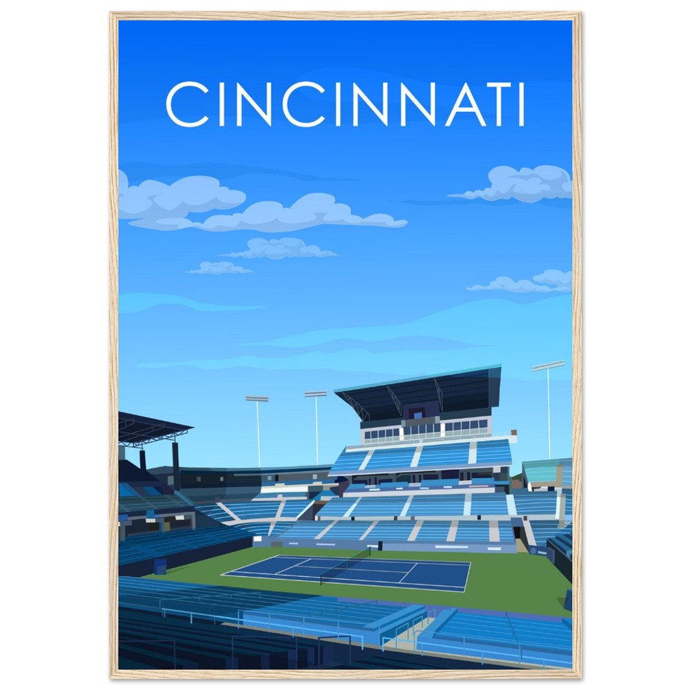 Cincinnati ATP/WTA Masters Tennis Stadium Poster