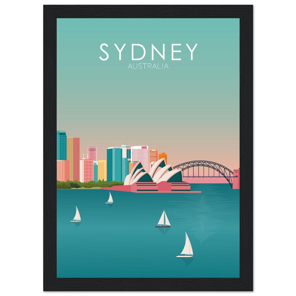 Sydney Poster | Sydney Wall Art | Sydney Pastel Print