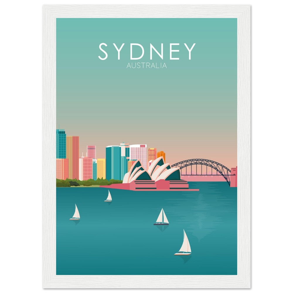 Sydney Poster | Sydney Wall Art | Sydney Pastel Print