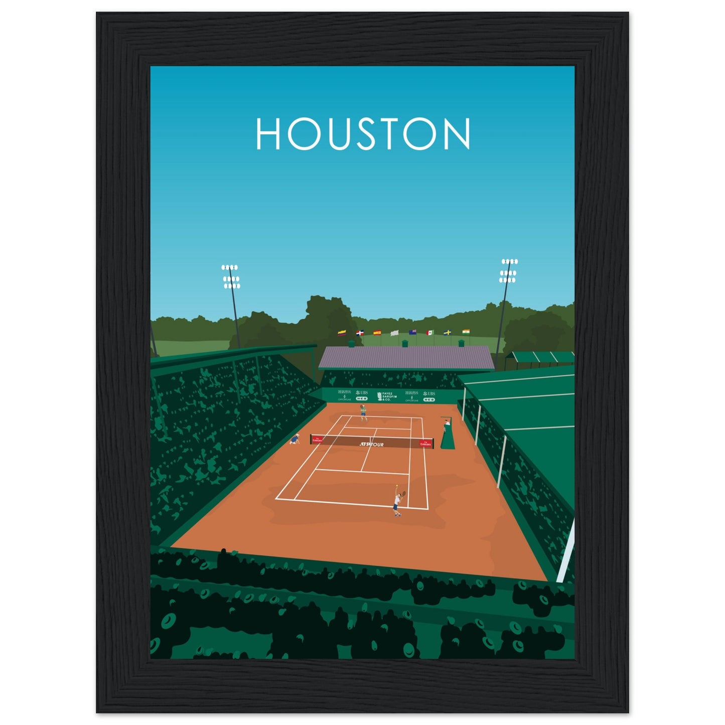 Houston ATP Tennis Stadium Poster