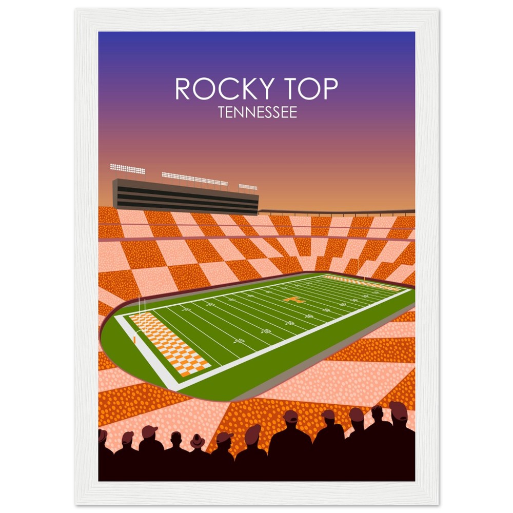 Rocky Top | Neyland Stadium Poster | University of Tennessee College Football Stadium Print