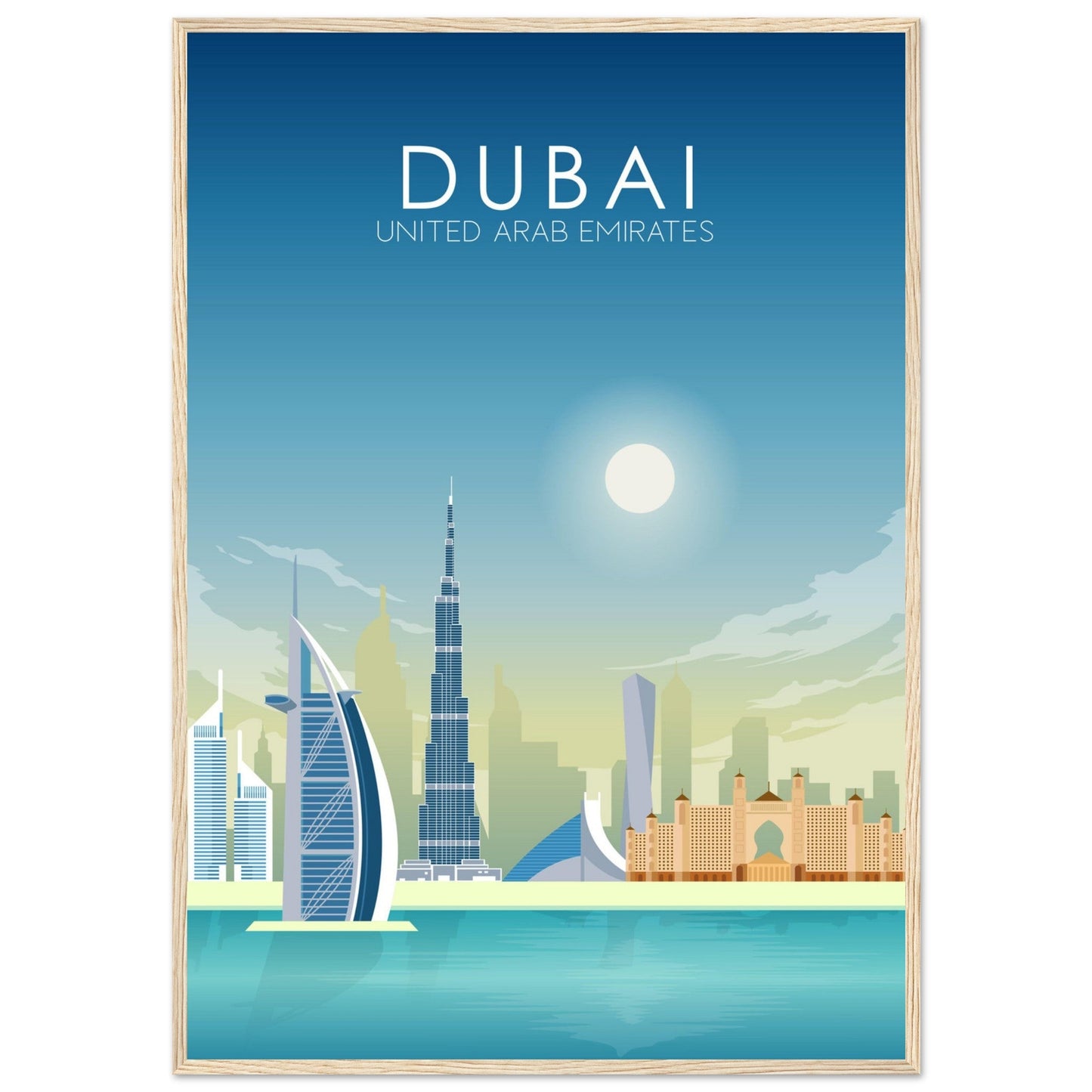 Dubai Poster | Dubai Wall Art | Dubai Daytime Print