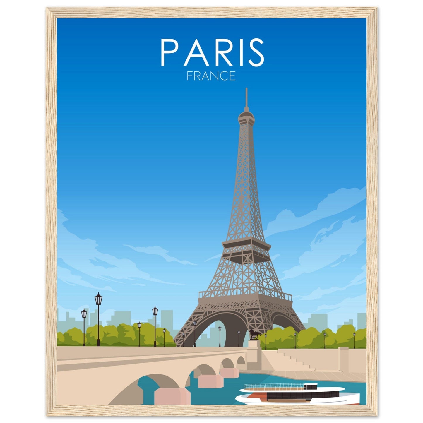 Paris Poster | Paris Wall Art | Paris Daytime Print