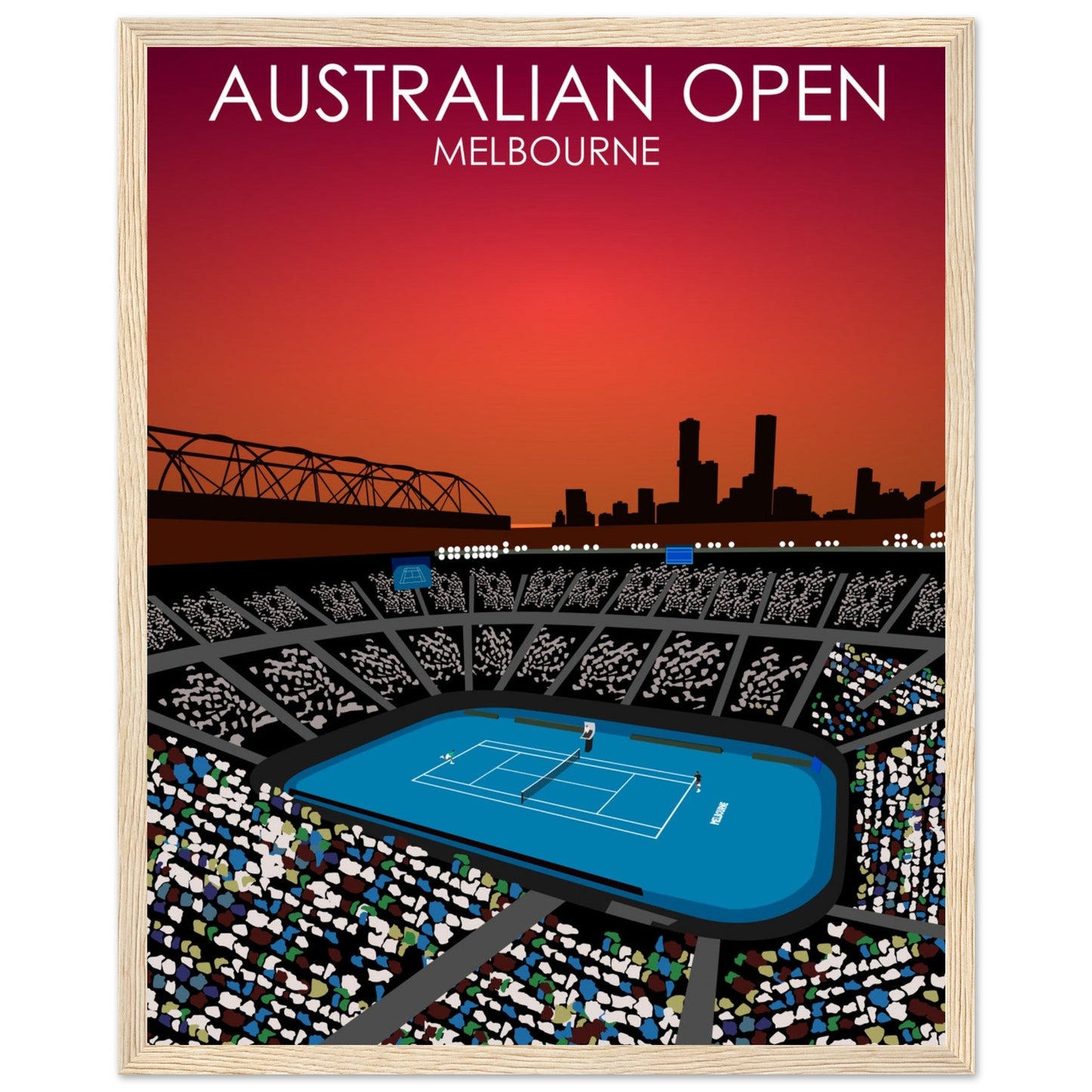 Australian Open Poster - Red Sky