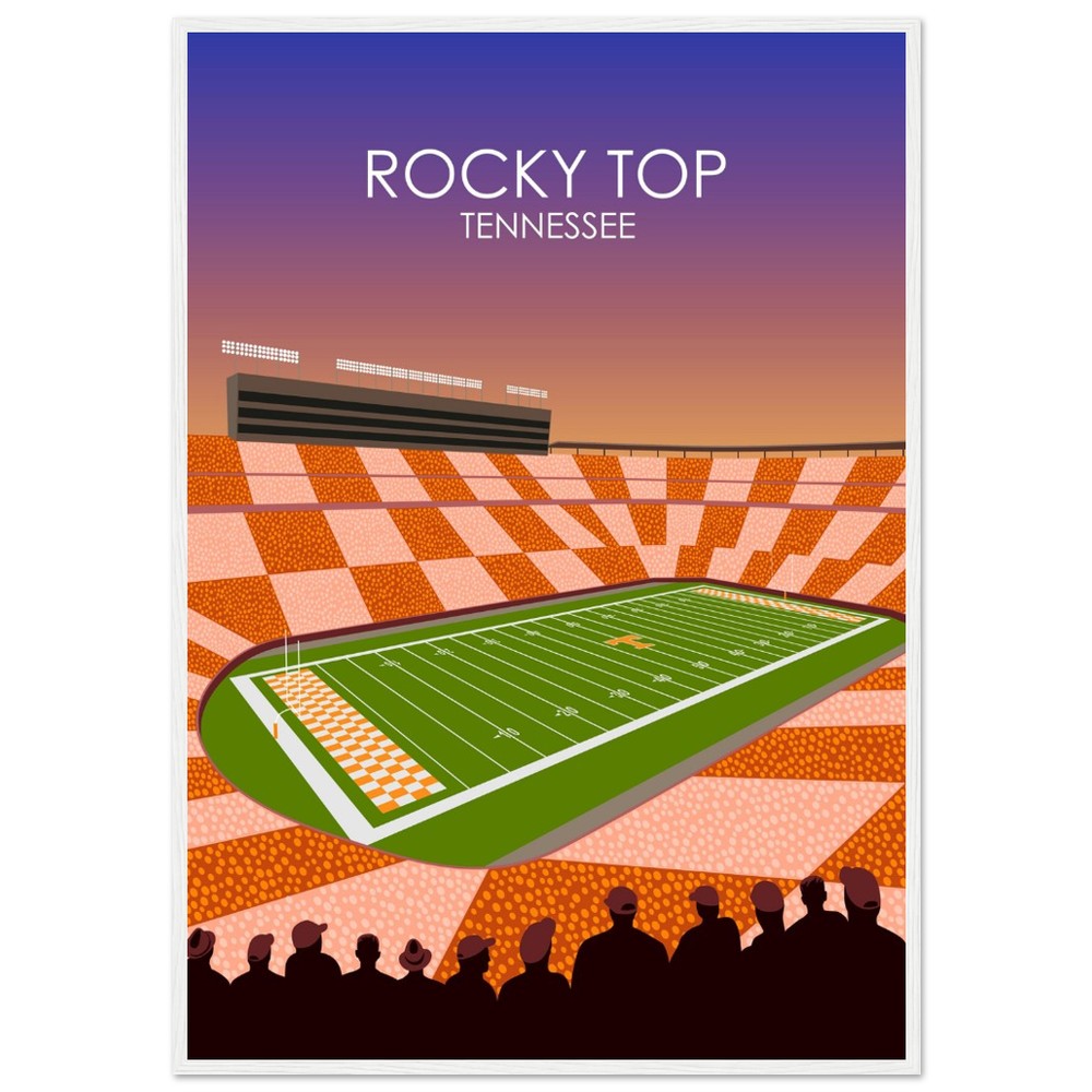 Rocky Top | Neyland Stadium Poster | University of Tennessee College Football Stadium Print