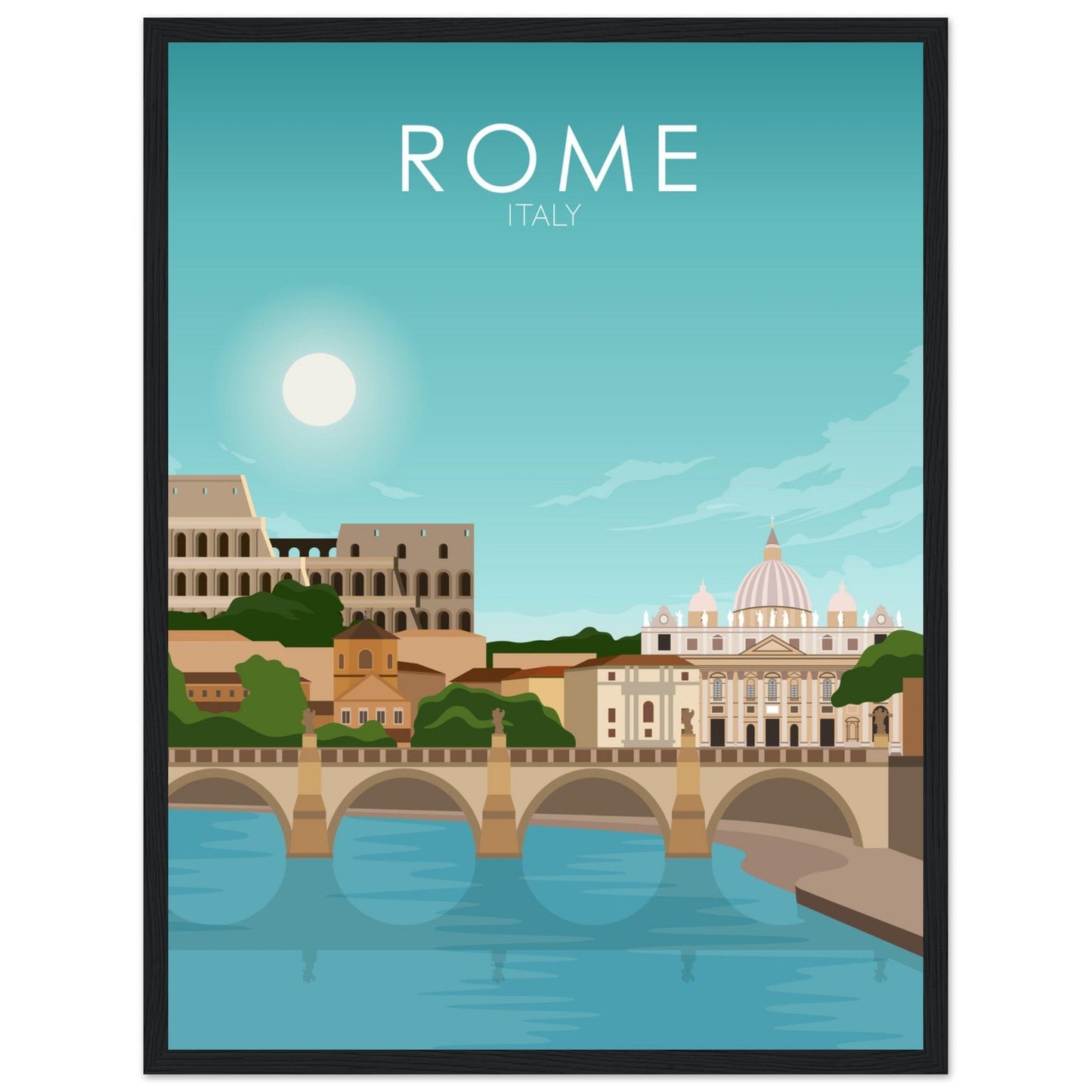 Rome Poster | Rome Wall Art | Rome Daytime Print