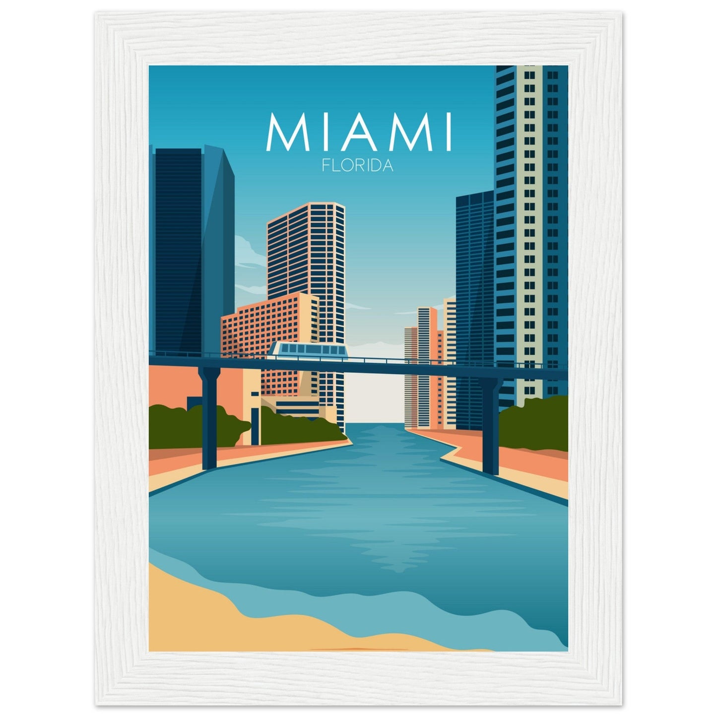 Miami Poster | Miami Wall Art | Miami Daytime Print