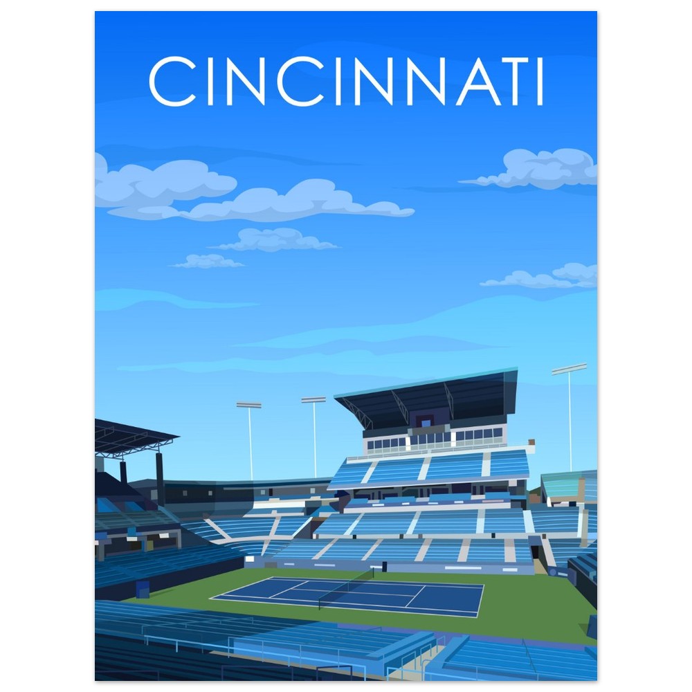 Cincinnati ATP/WTA Masters Tennis Stadium Poster