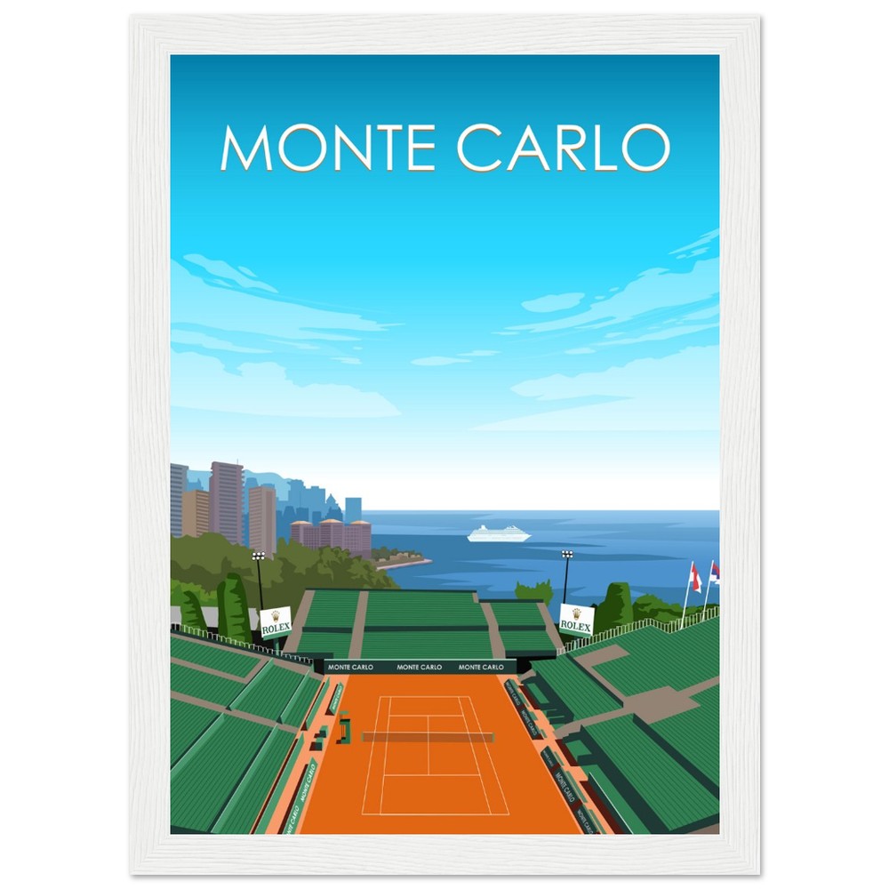 Monte Carlo ATP Masters Tennis Stadium Poster