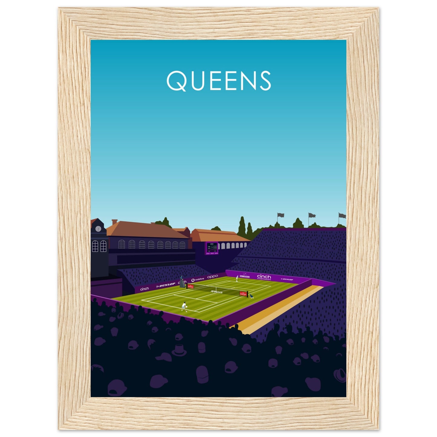Queens Club Centre Court Cinch Championships Tennis Poster