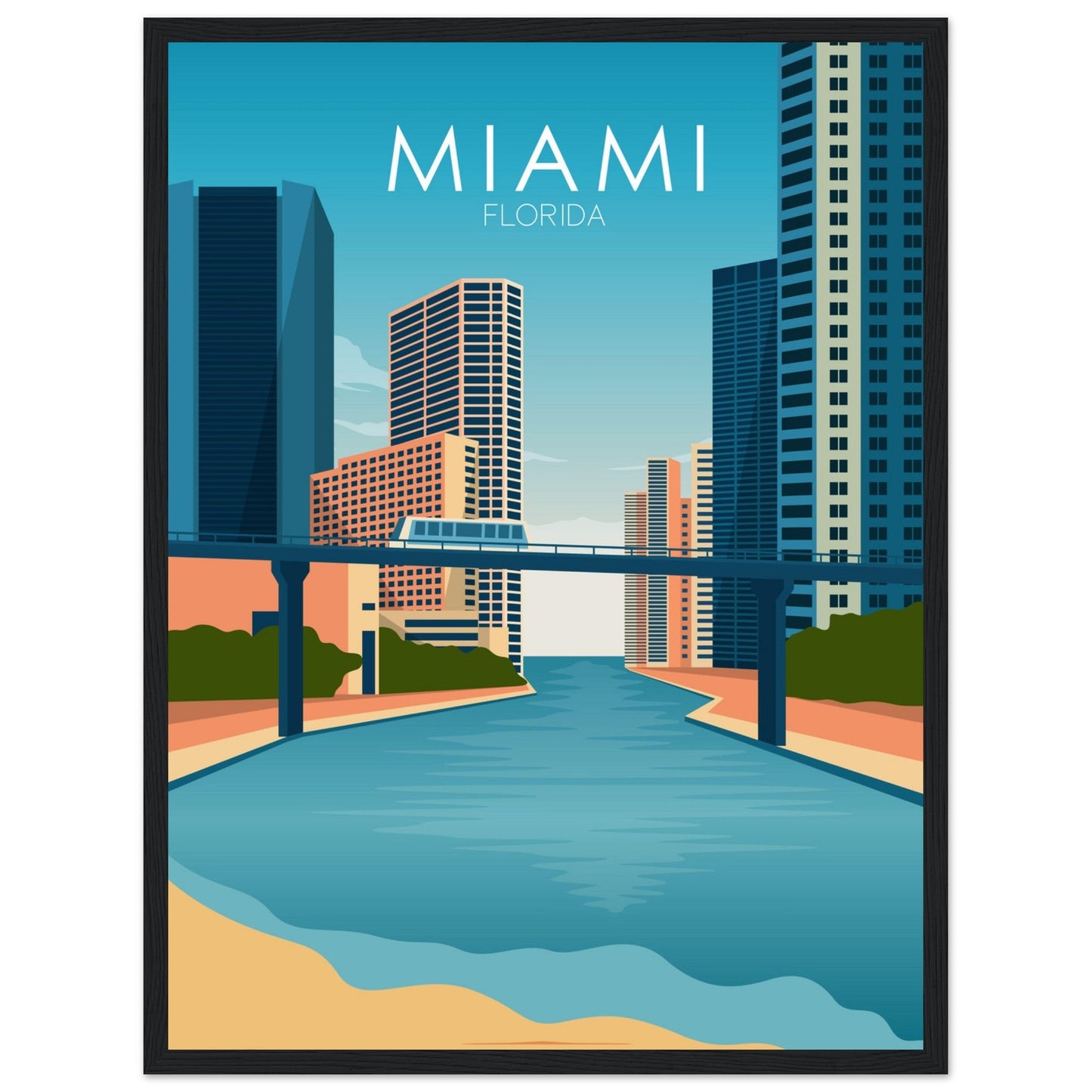 Miami Poster | Miami Wall Art | Miami Daytime Print