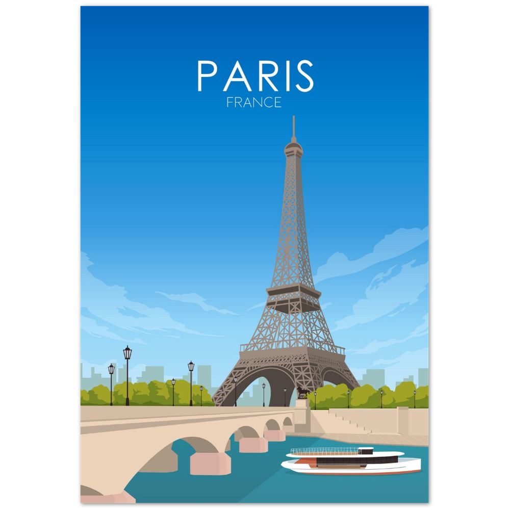 Paris Poster | Paris Wall Art | Paris Daytime Print