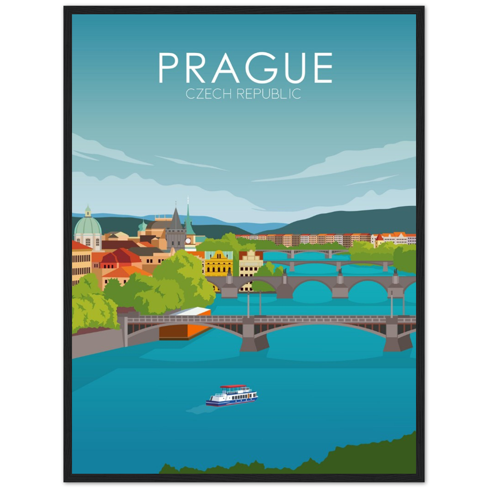 Prague Poster | Prague Wall Art | Prague Daytime Print