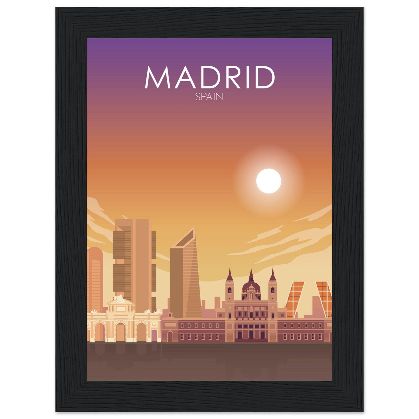 Madrid Poster | Madrid Wall Art | Madrid Sunset Print