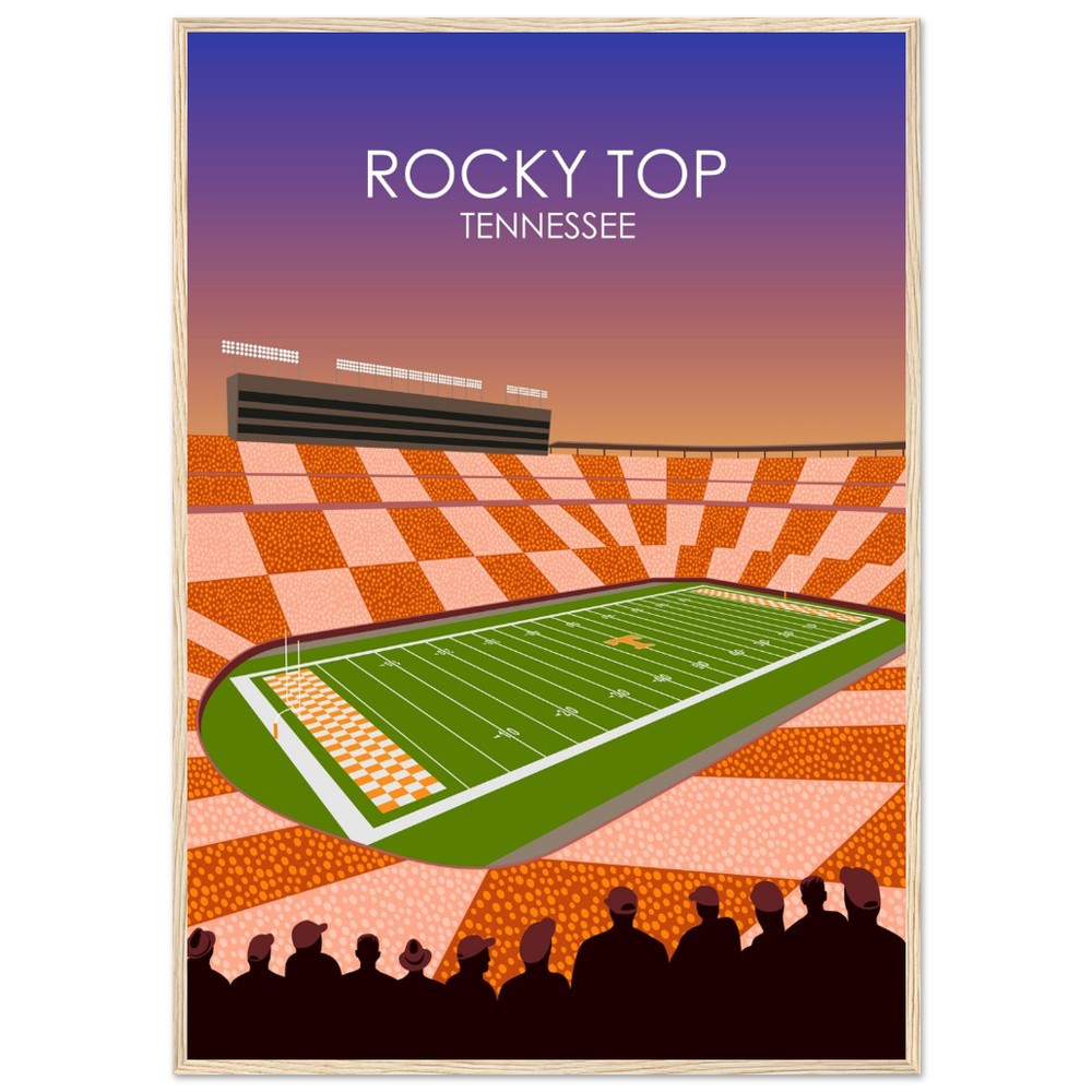 Rocky Top | Neyland Stadium Poster | University of Tennessee College Football Stadium Print