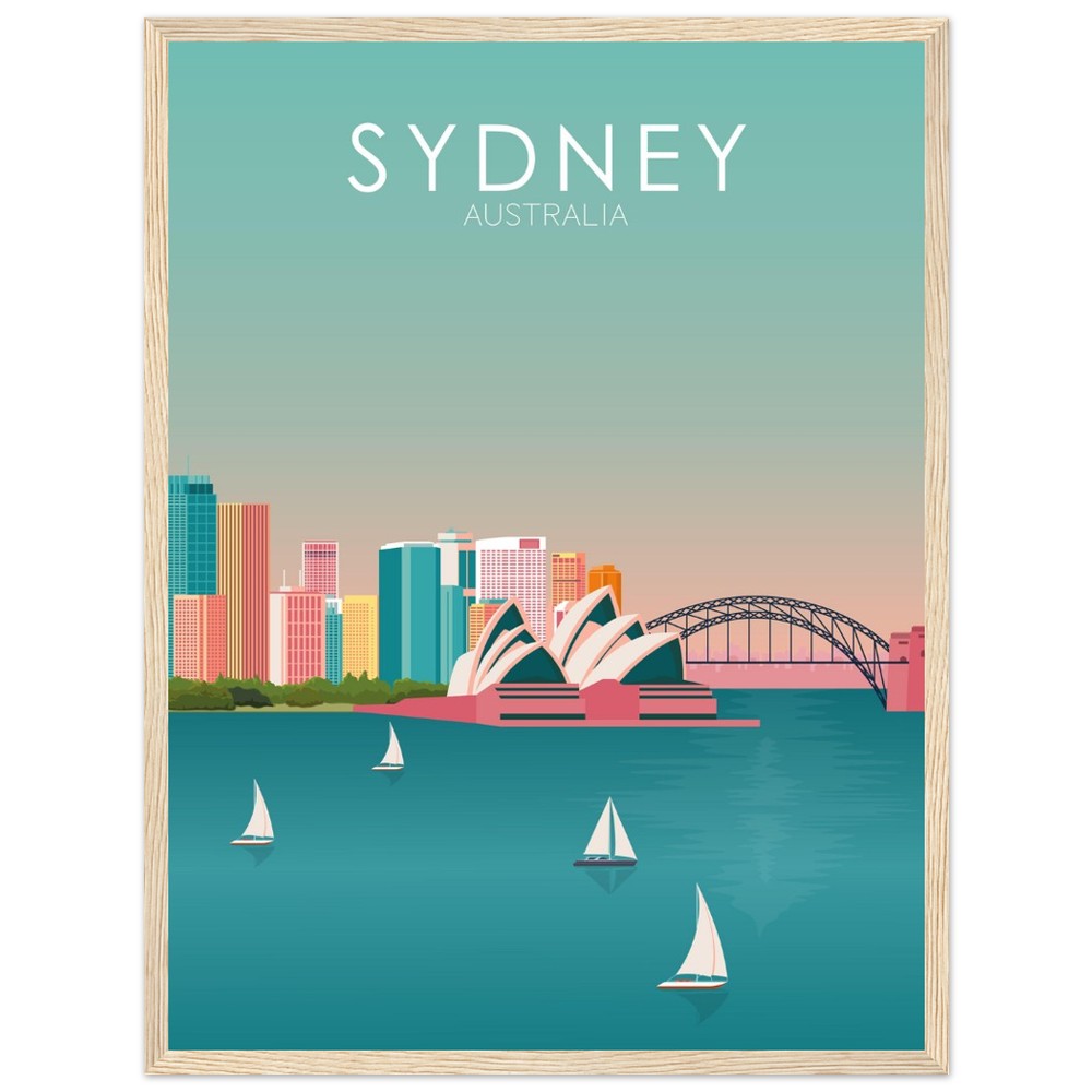 Sydney Poster | Sydney Wall Art | Sydney Pastel Print