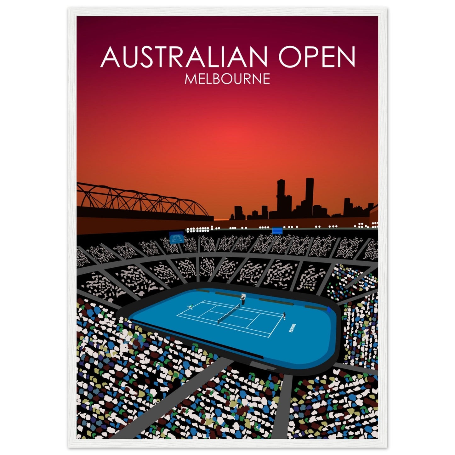 Australian Open Poster - Red Sky