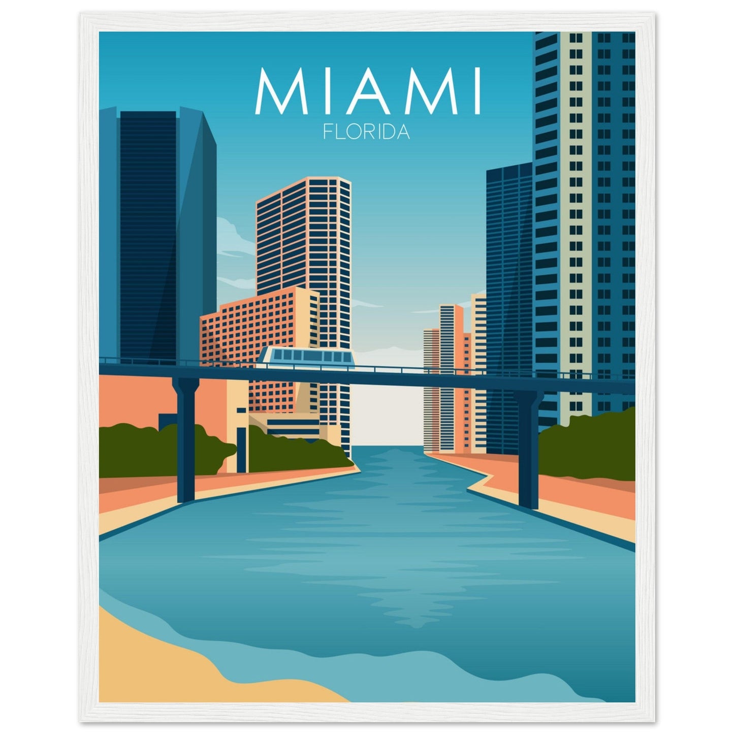 Miami Poster | Miami Wall Art | Miami Daytime Print