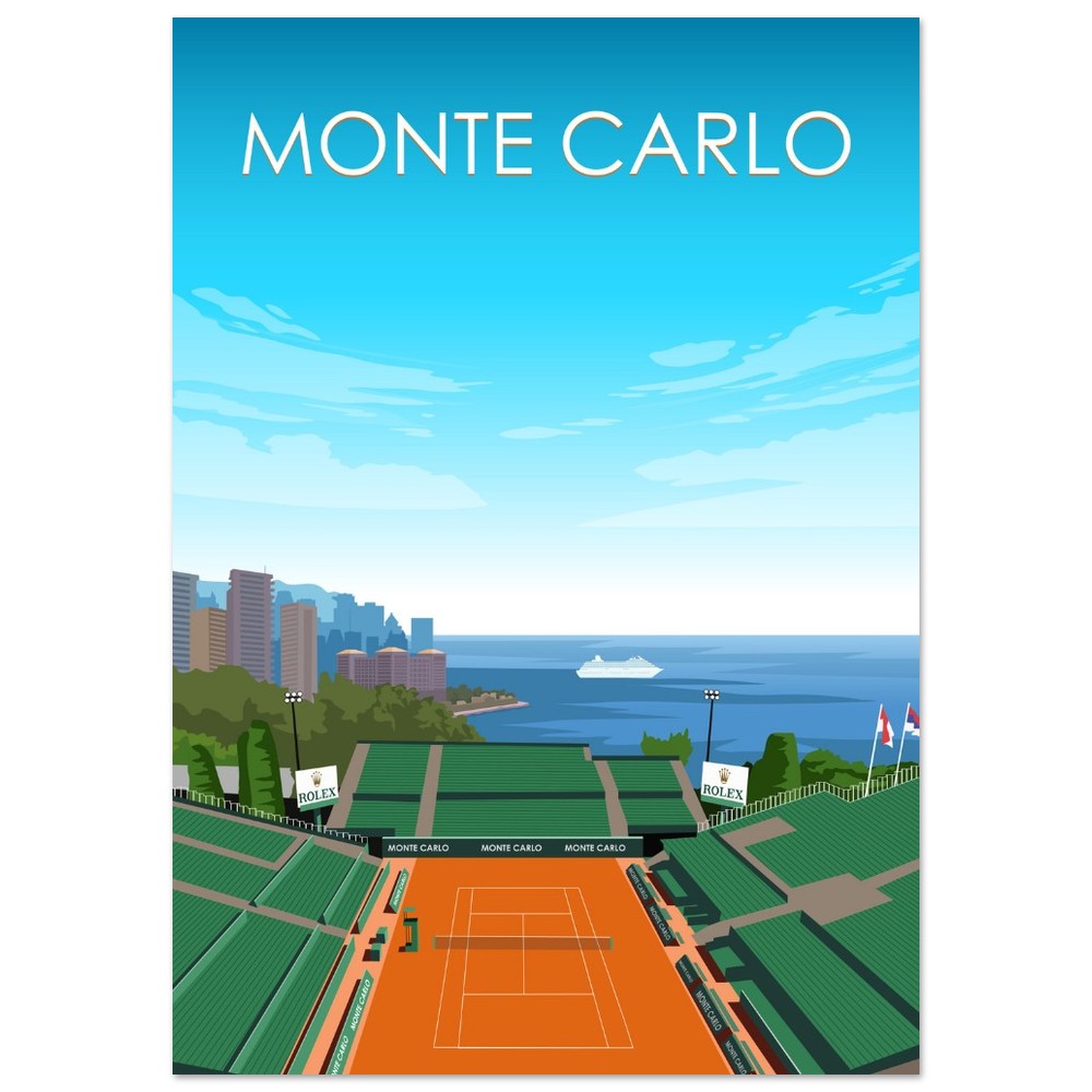 Monte Carlo ATP Masters Tennis Stadium Poster