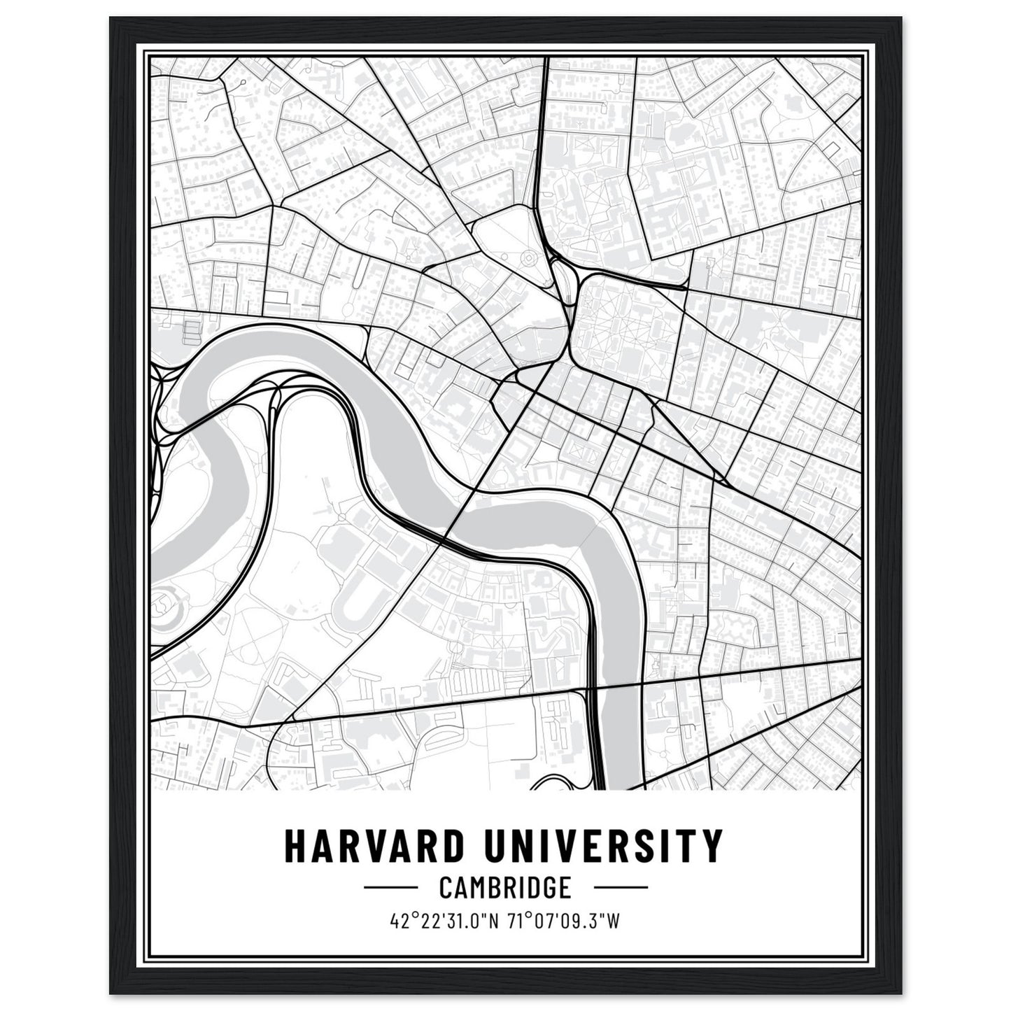 Harvard Map Poster | Harvard Map Wall Art | Harvard Map Print