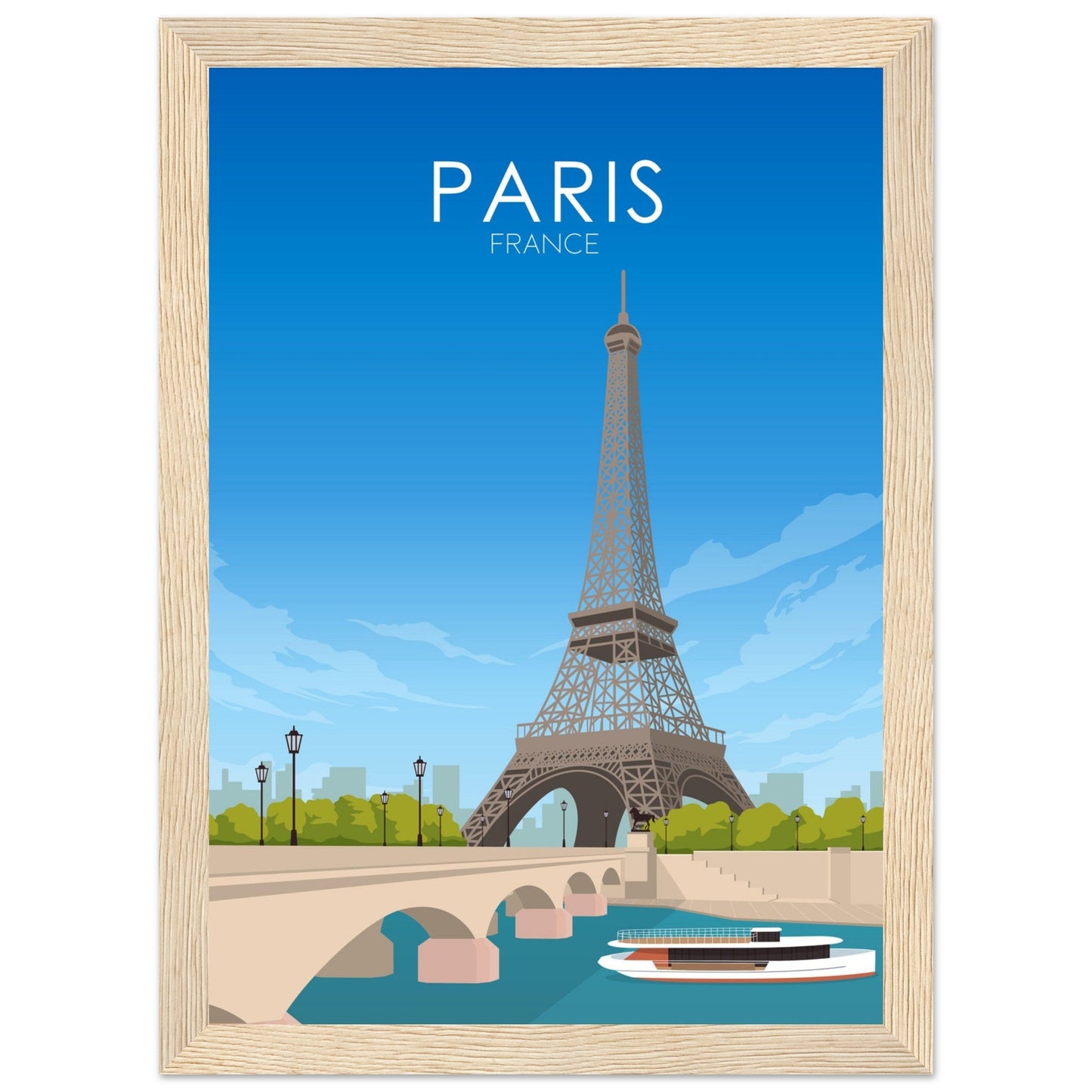 Paris Poster | Paris Wall Art | Paris Daytime Print