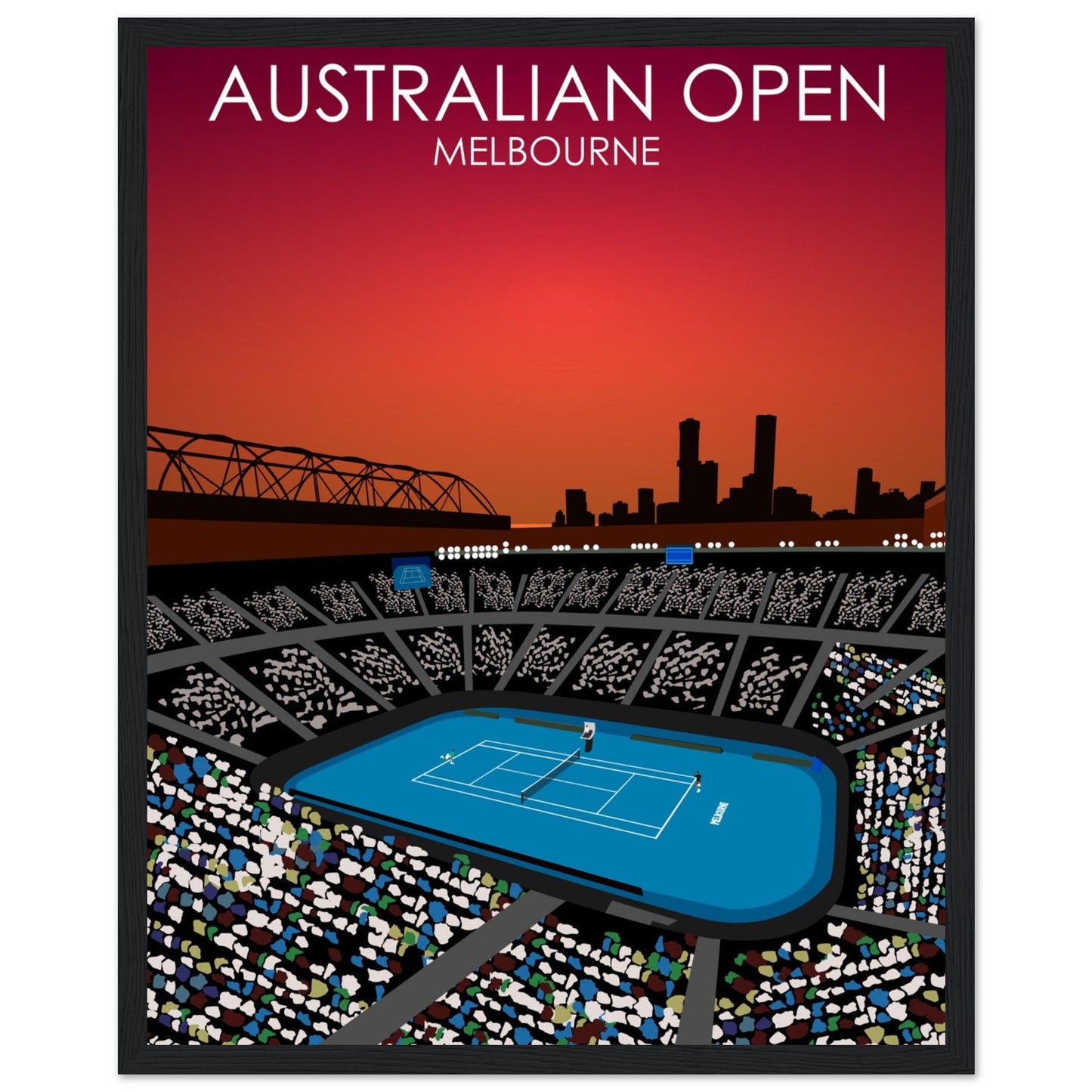 Australian Open Poster - Red Sky