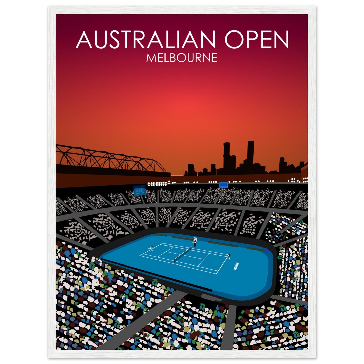 Australian Open Poster - Red Sky