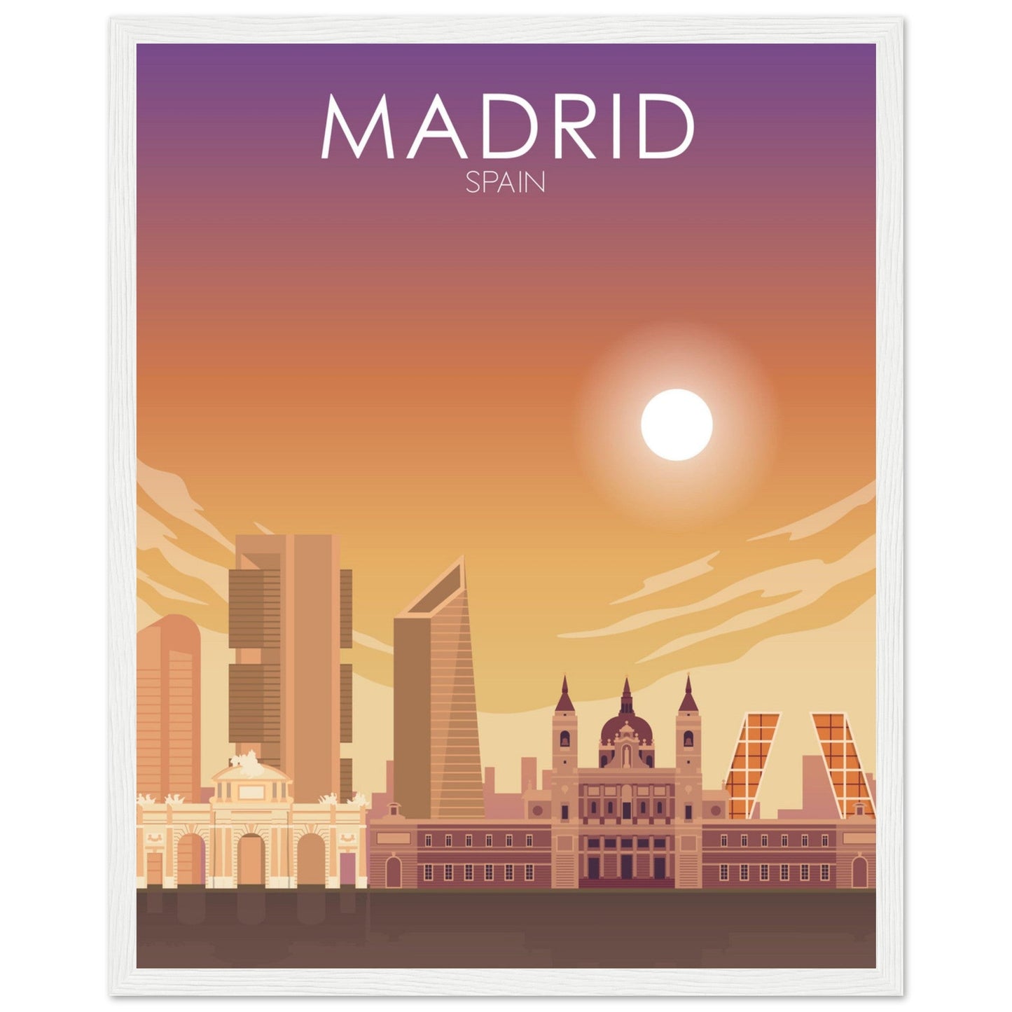 Madrid Poster | Madrid Wall Art | Madrid Sunset Print