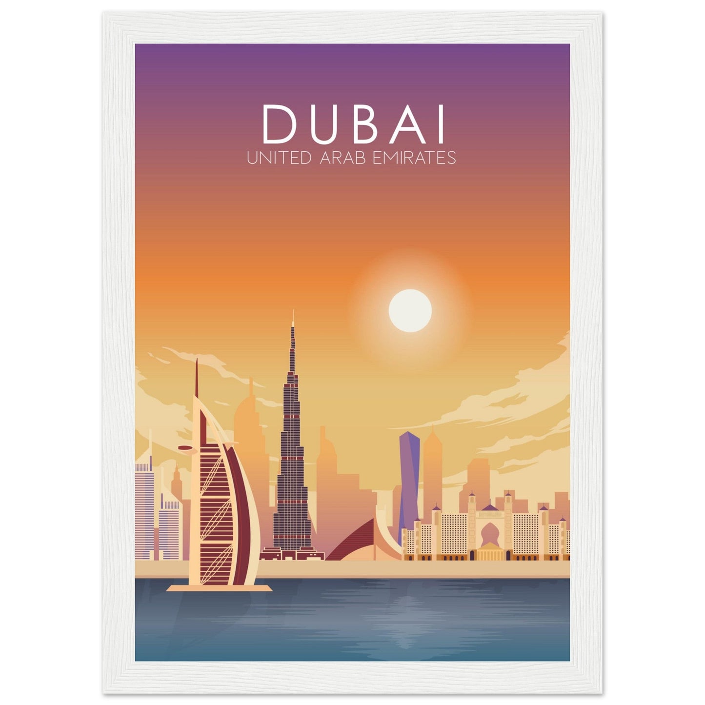 Dubai Poster | Dubai Wall Art | Dubai Sunset Print
