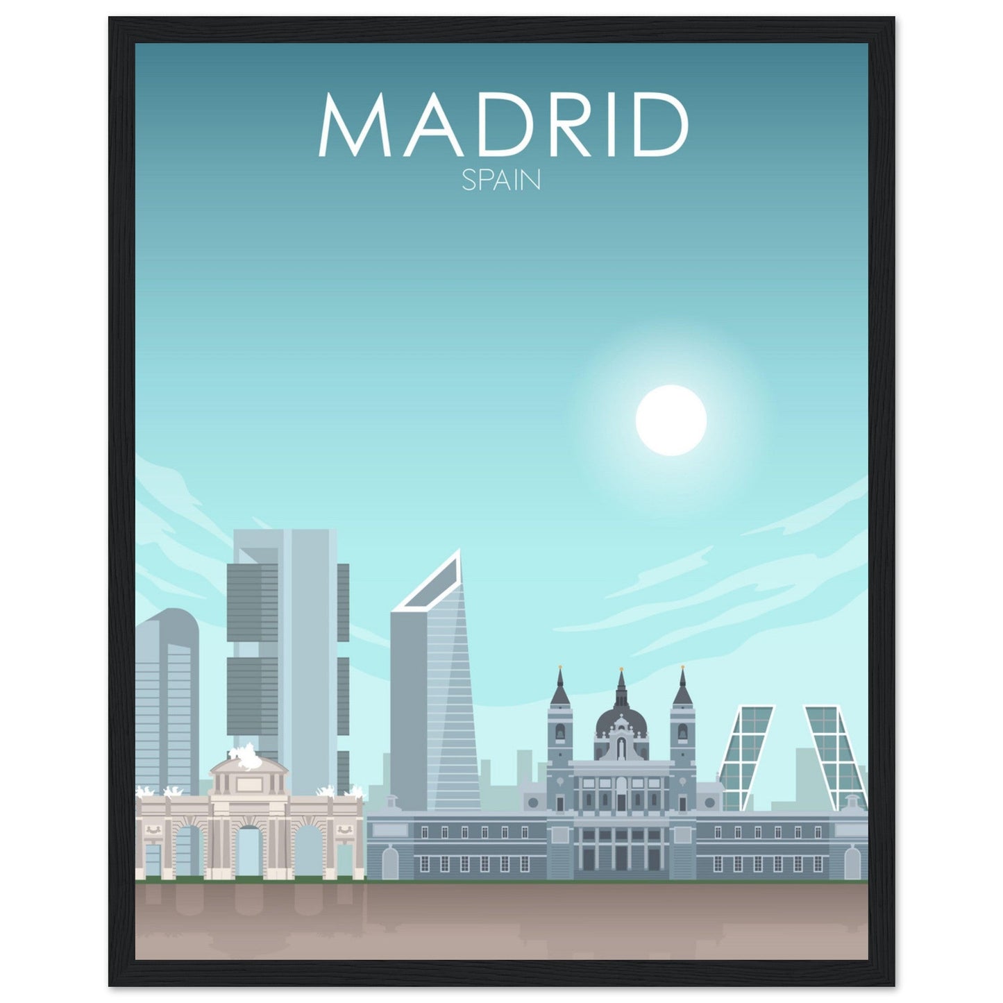 Madrid Poster | Madrid Wall Art | Madrid Daytime Print