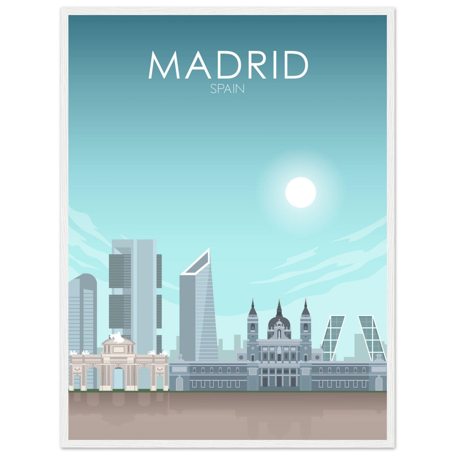 Madrid Poster | Madrid Wall Art | Madrid Daytime Print