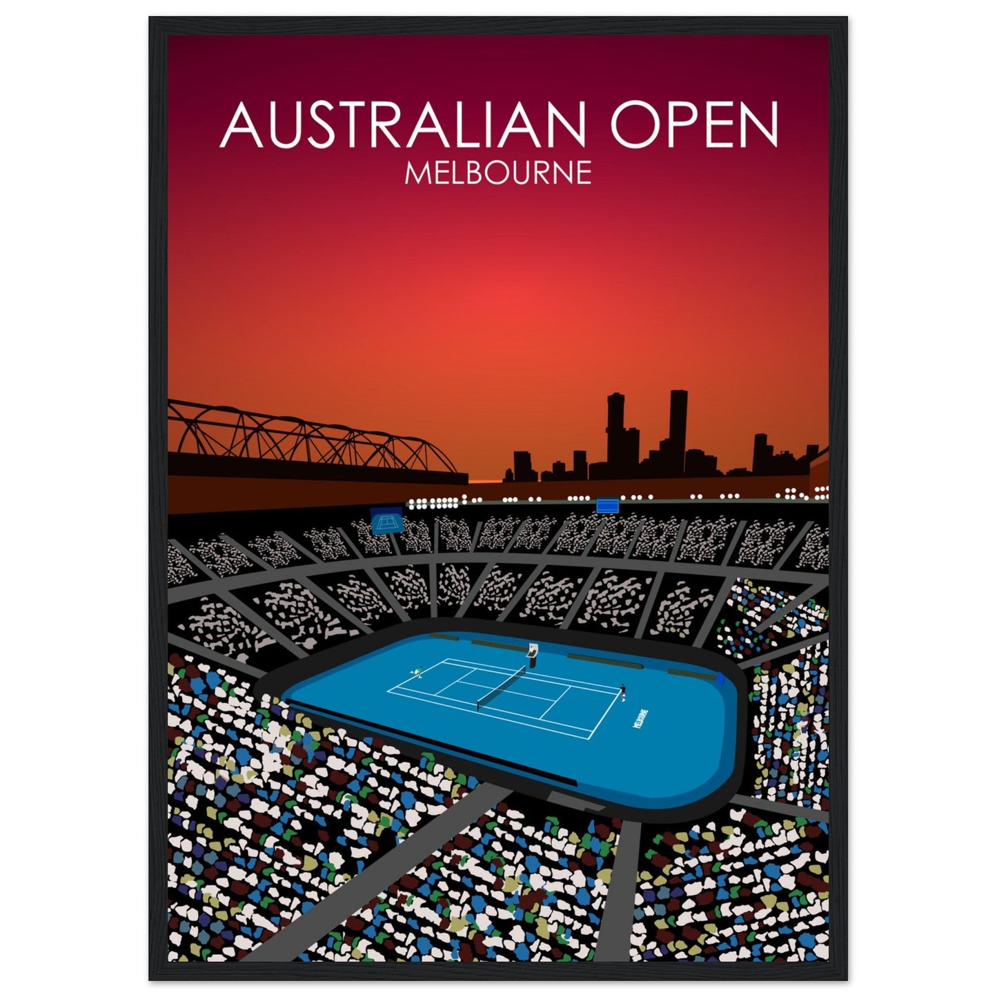 Australian Open Poster - Red Sky