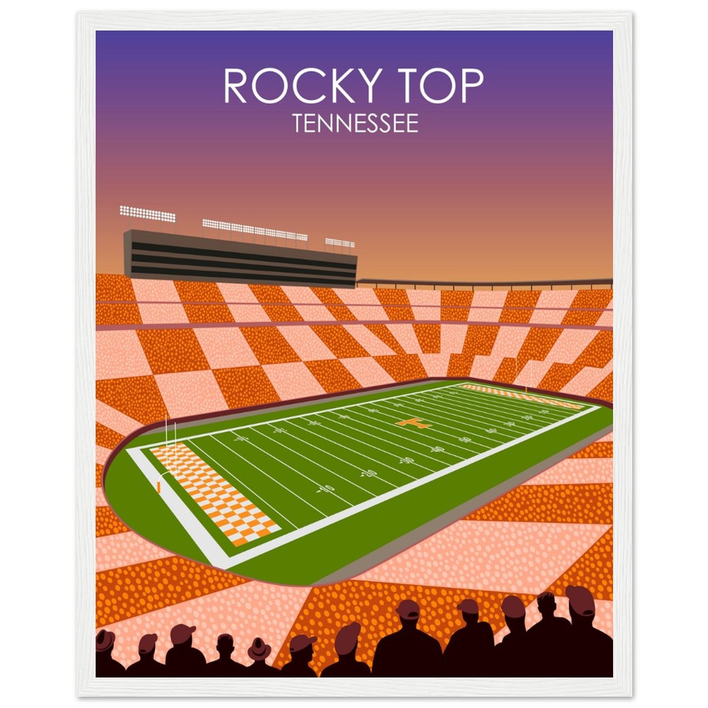 Rocky Top | Neyland Stadium Poster | University of Tennessee College Football Stadium Print