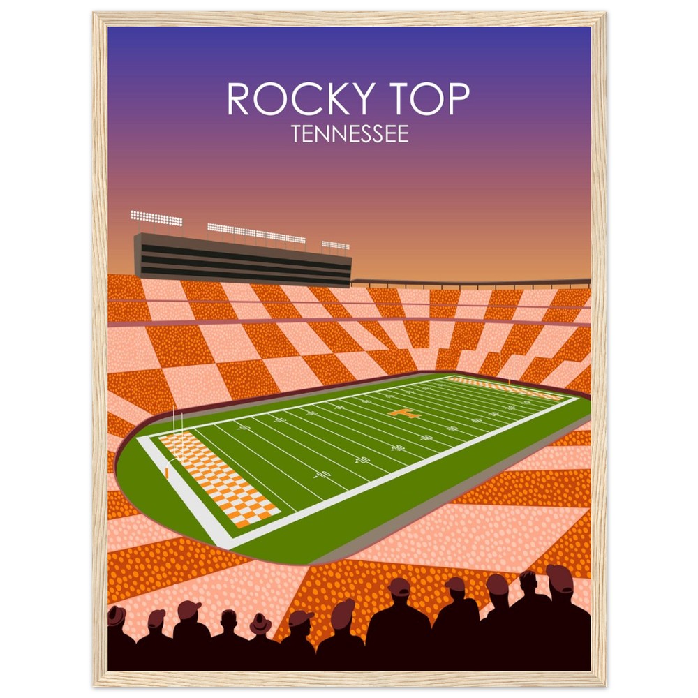 Rocky Top | Neyland Stadium Poster | University of Tennessee College Football Stadium Print