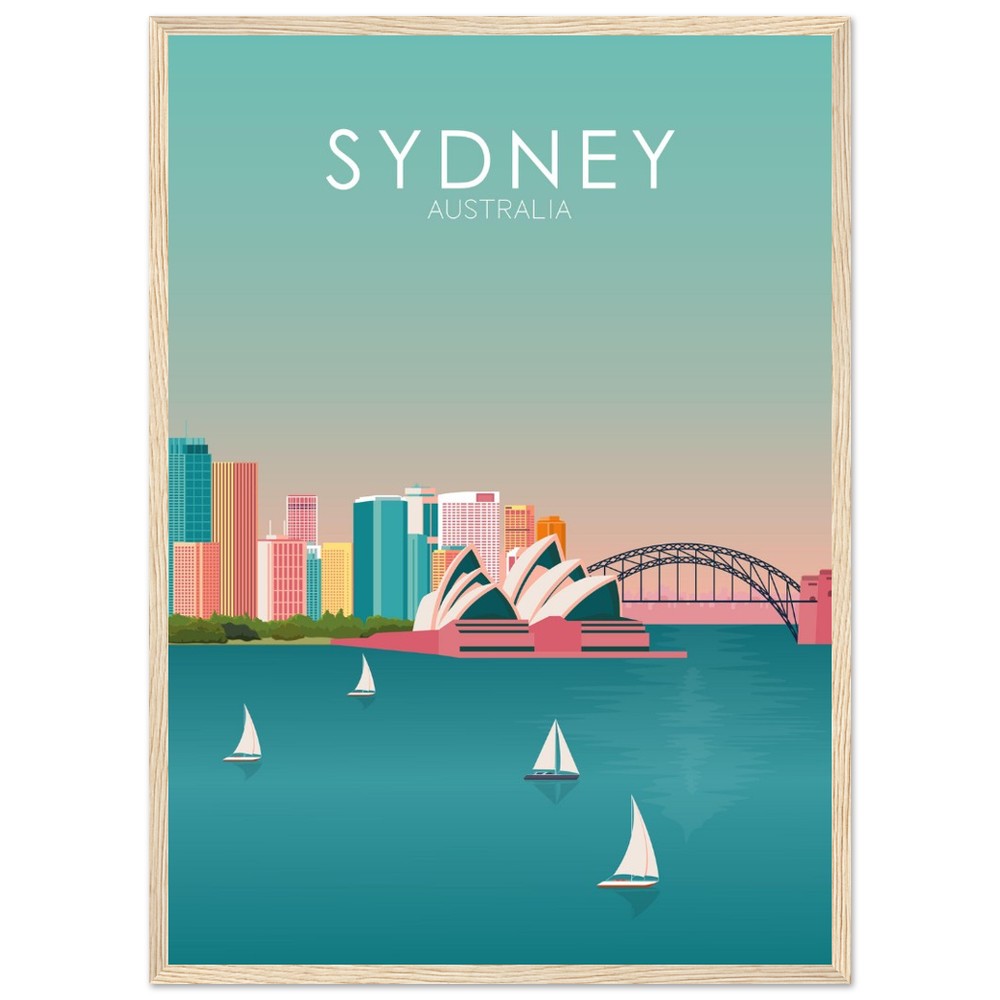 Sydney Poster | Sydney Wall Art | Sydney Pastel Print