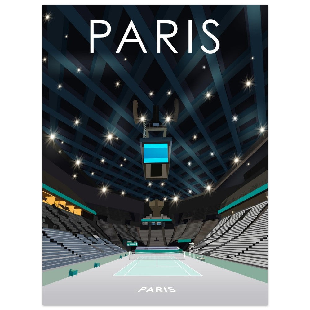 Paris Indoors ATP Masters Tennis Stadium Poster