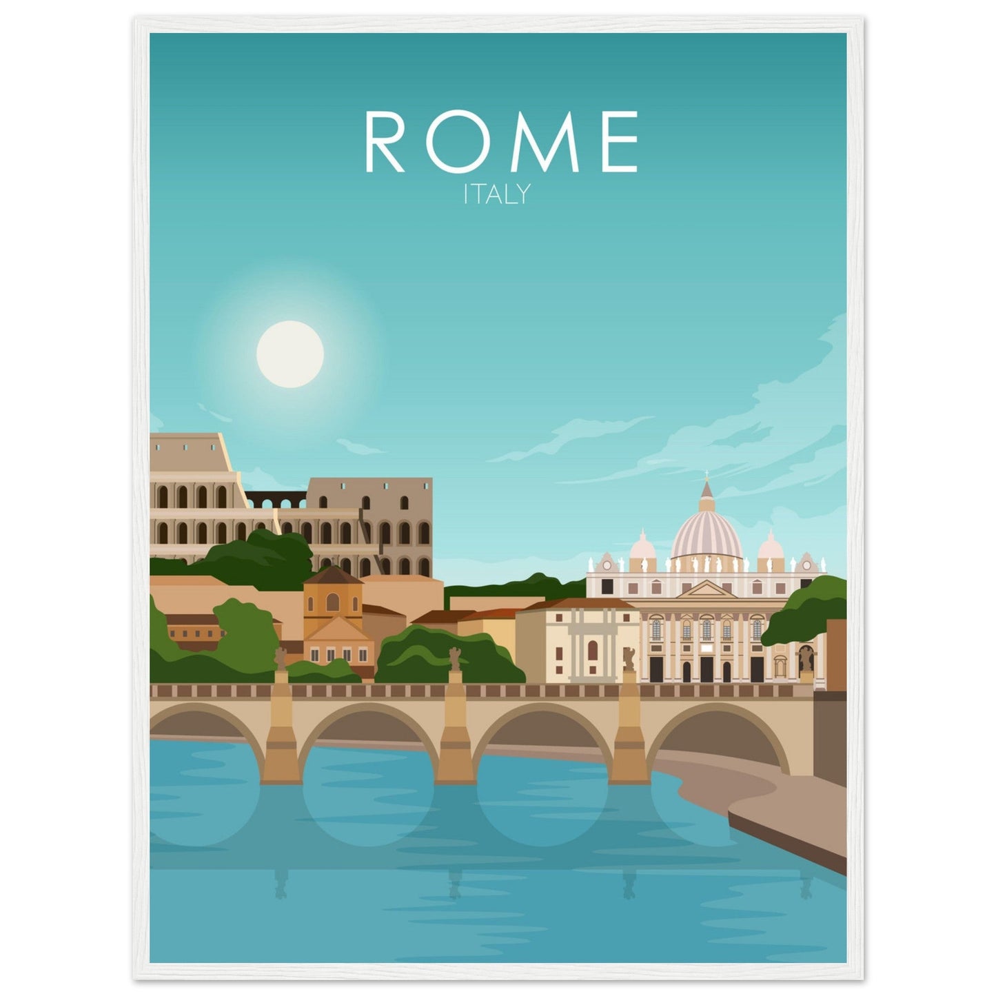 Rome Poster | Rome Wall Art | Rome Daytime Print