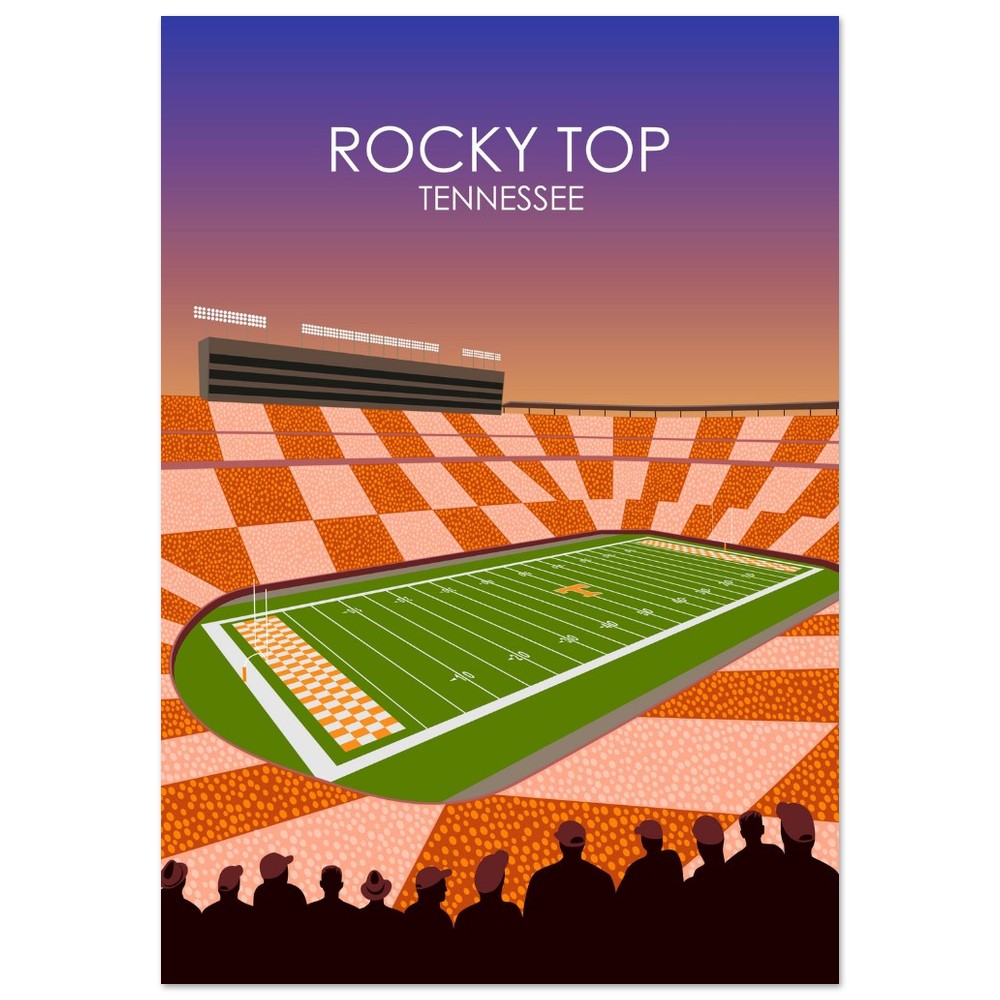 Rocky Top | Neyland Stadium Poster | University of Tennessee College Football Stadium Print