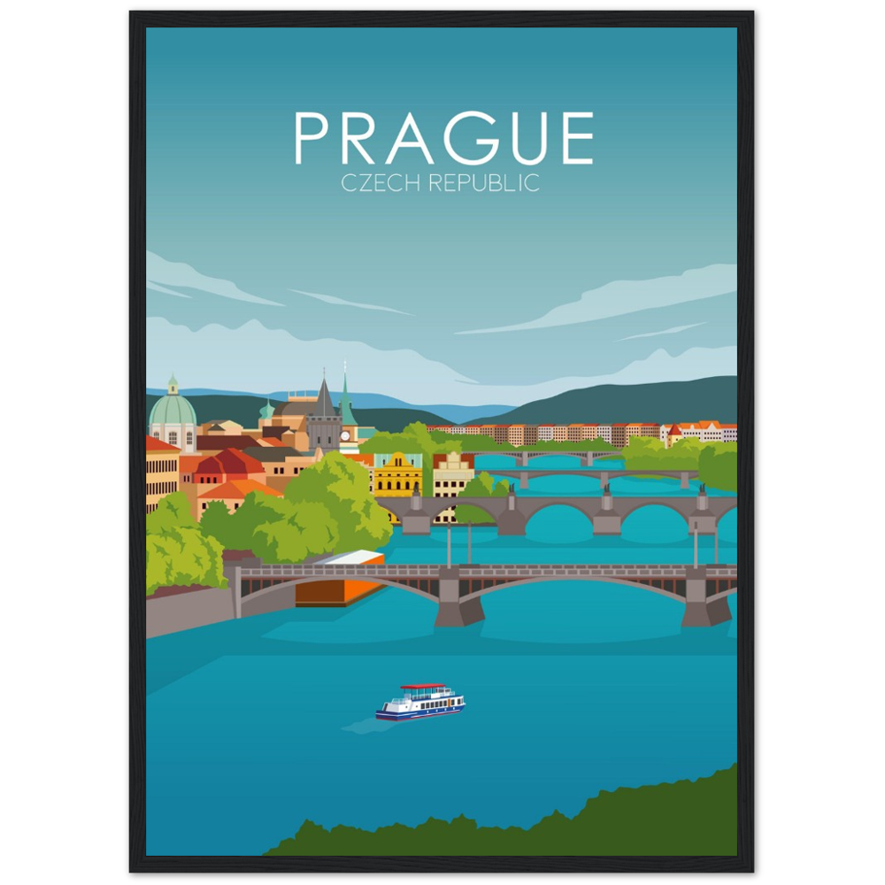 Prague Poster | Prague Wall Art | Prague Daytime Print