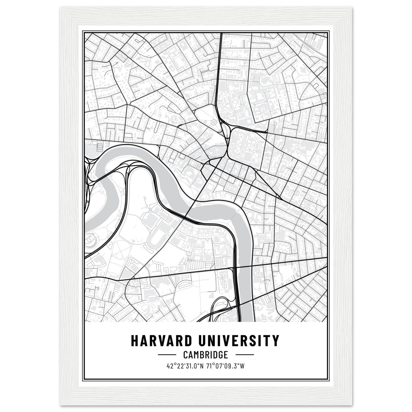 Harvard Map Poster | Harvard Map Wall Art | Harvard Map Print