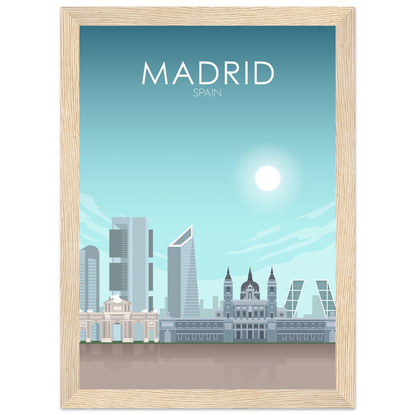 Madrid Poster | Madrid Wall Art | Madrid Daytime Print