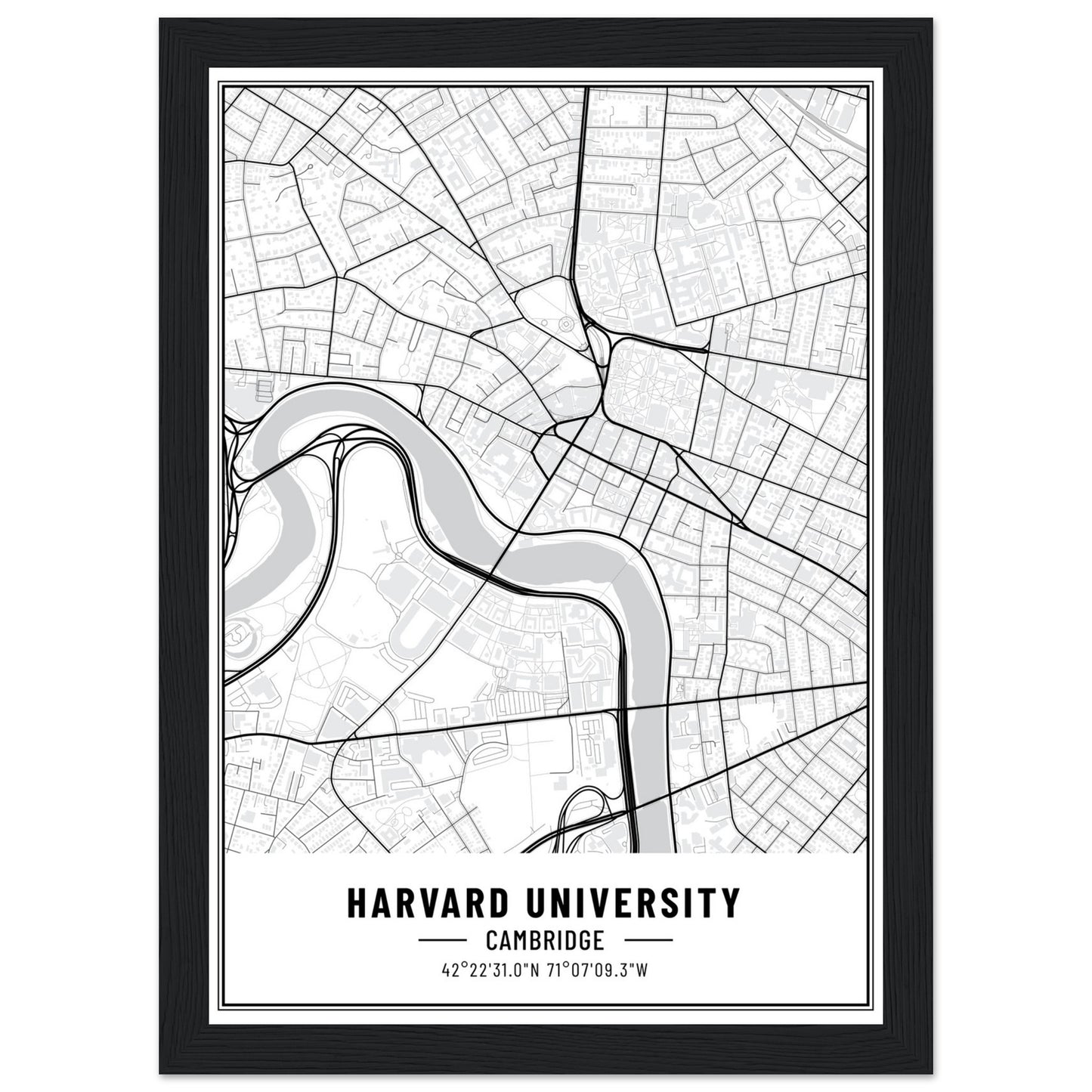 Harvard Map Poster | Harvard Map Wall Art | Harvard Map Print