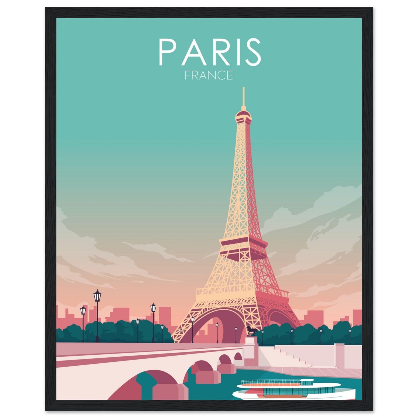 Paris Poster | Paris Wall Art | Paris Pastel Print