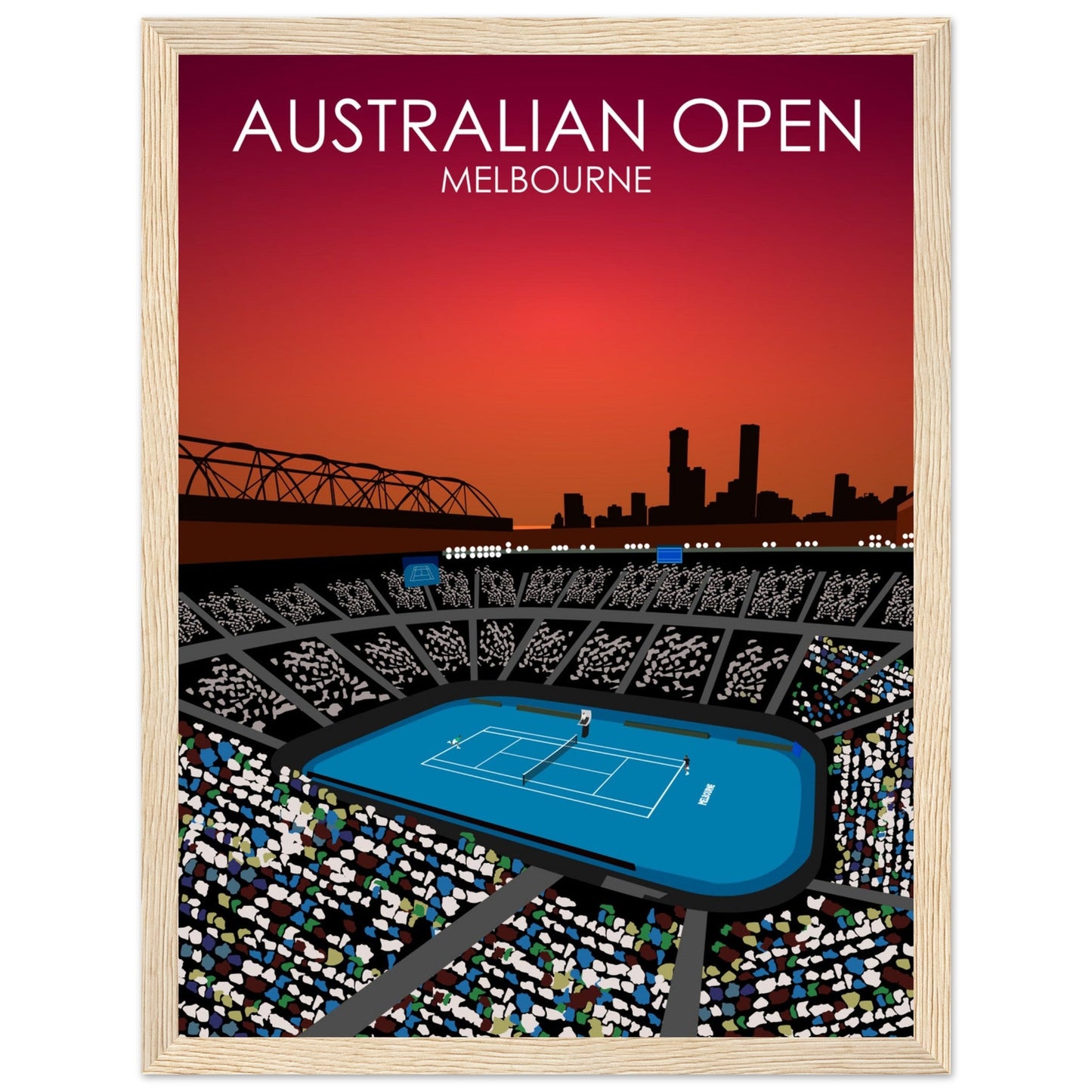 Australian Open Poster - Red Sky