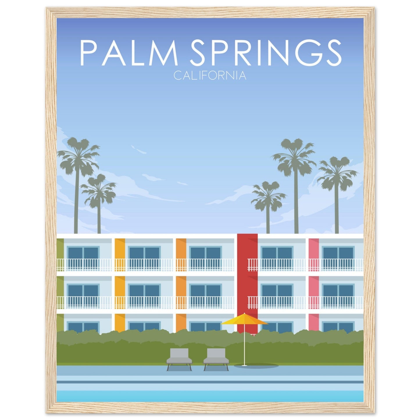 Palm Springs Poster | Palm Springs Wall Art | Palm Springs Daytime Print