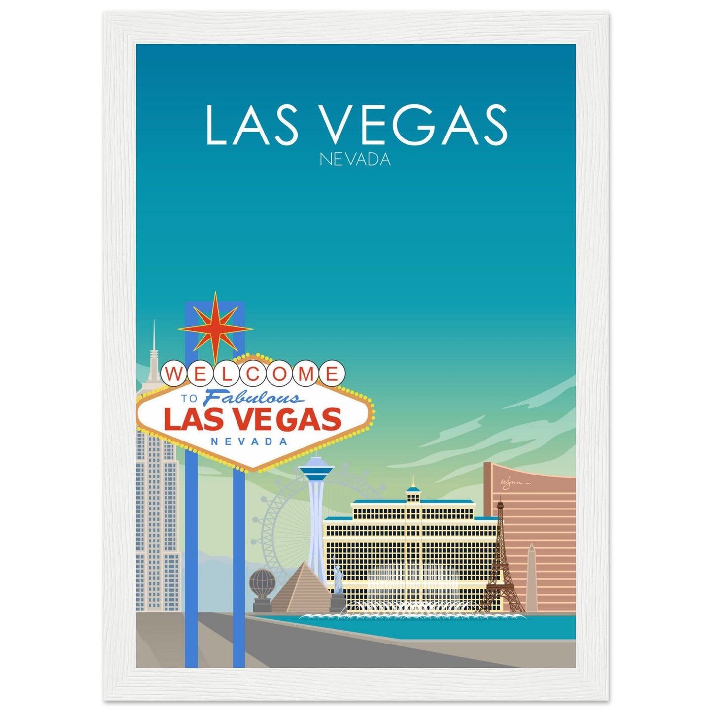 Las Vegas Poster | Las Vegas Wall Art | Las Vegas Daytime Print
