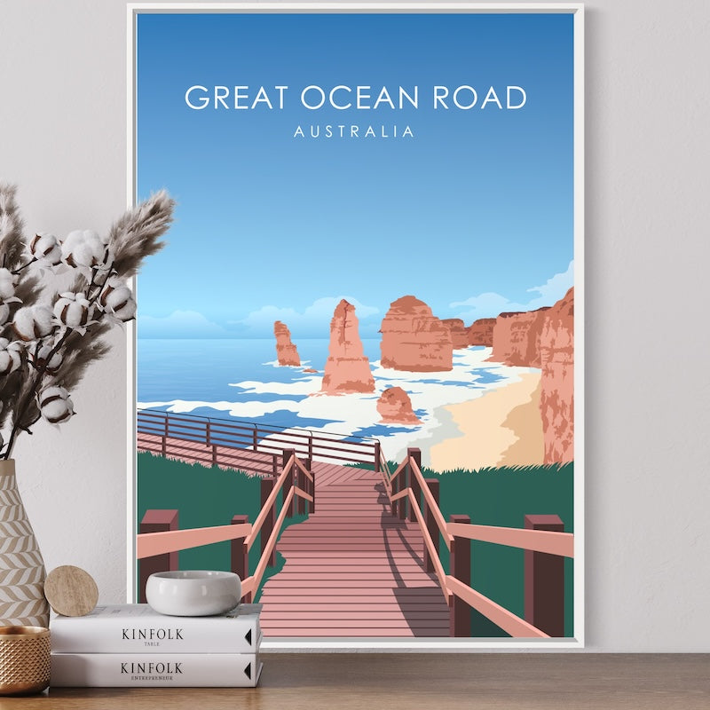 Great Ocean Road Poster | Great Ocean Road Print | Great Ocean Road Daytime Wall Art