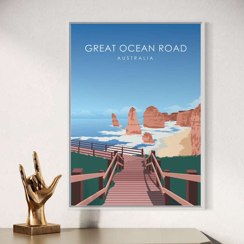 Great Ocean Road Poster | Great Ocean Road Print | Great Ocean Road Daytime Wall Art