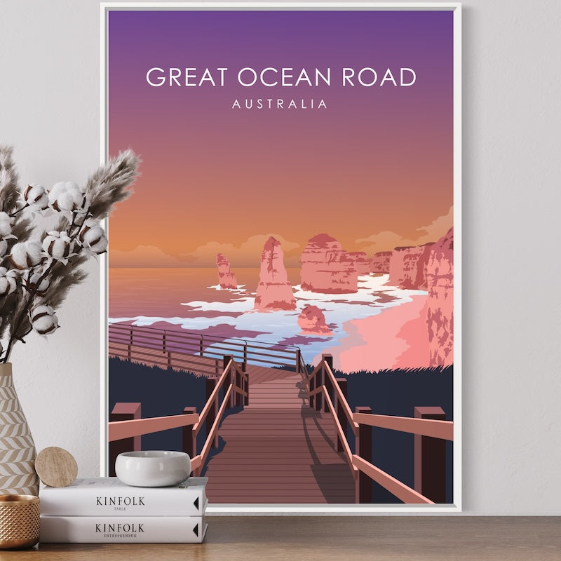 Great Ocean Road Poster | Great Ocean Road Print | Great Ocean Road Sunset Wall Art
