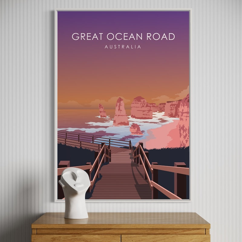 Great Ocean Road Poster | Great Ocean Road Print | Great Ocean Road Sunset Wall Art